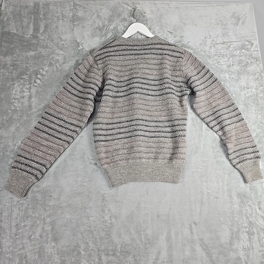 Michael Jordan by Lowell Dreyfus Mens VTG Wool‎ Sweater Grey Medium 3D Knit